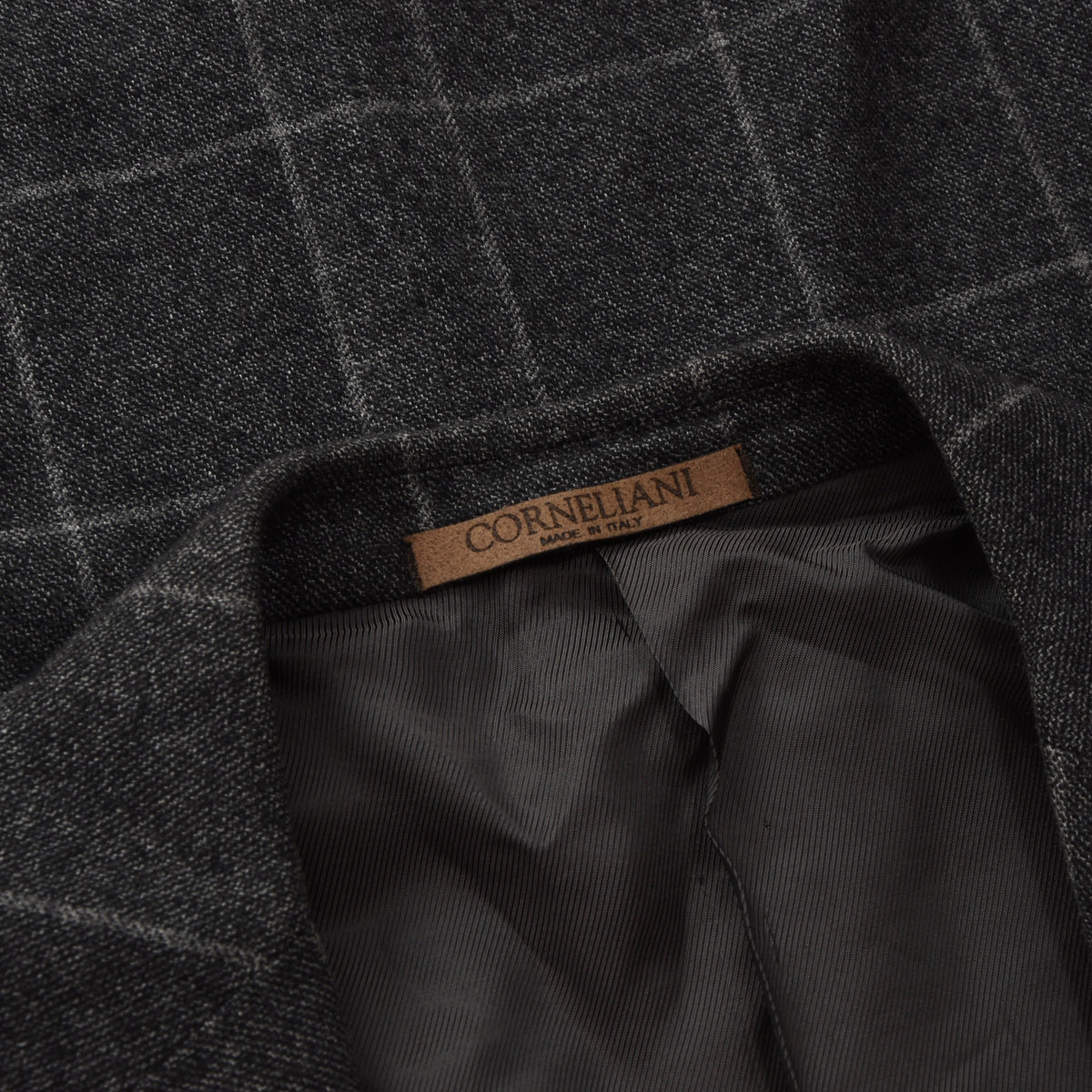 Corneliani Woll-/Baumwolljacke Größe 46 - Graue Fensterscheibe