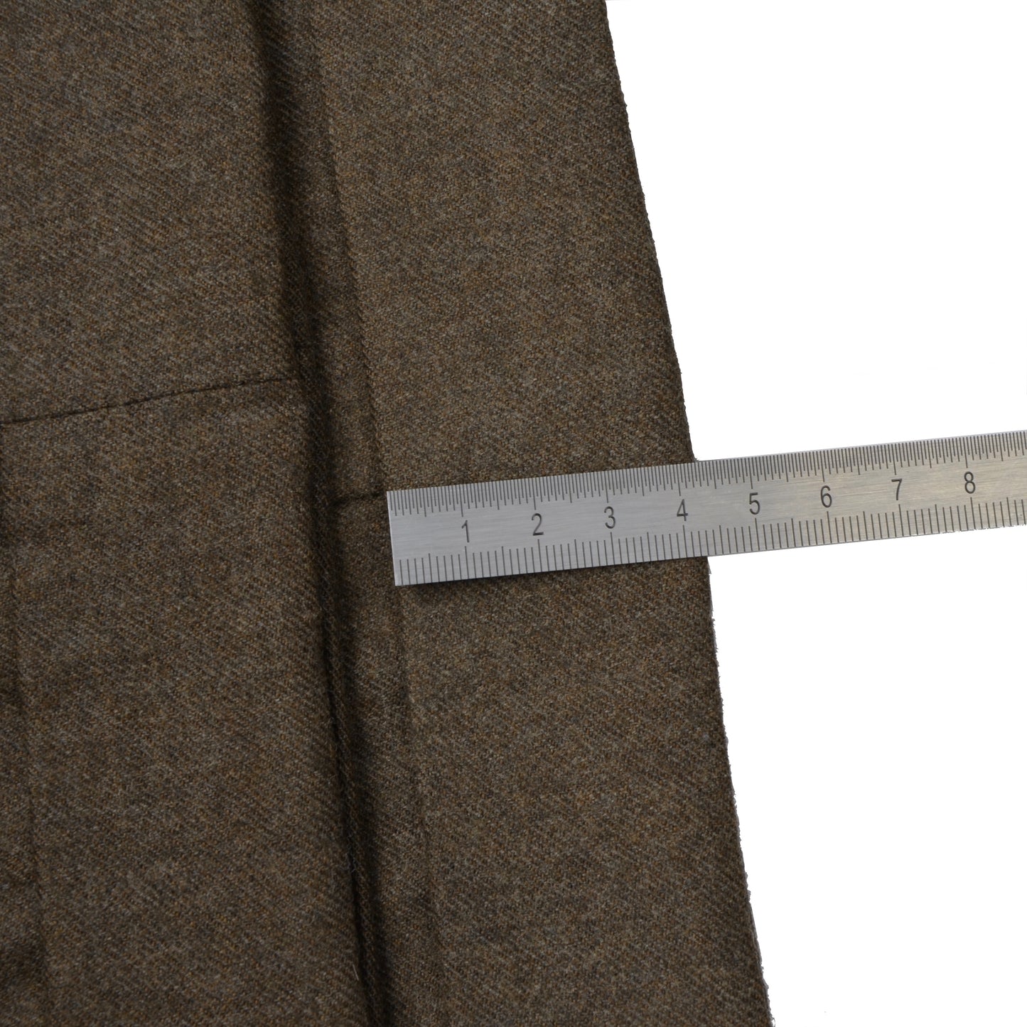 Corneliani Linea Sartoria Flanell Wollhose Größe 52 - Oliv-Braun