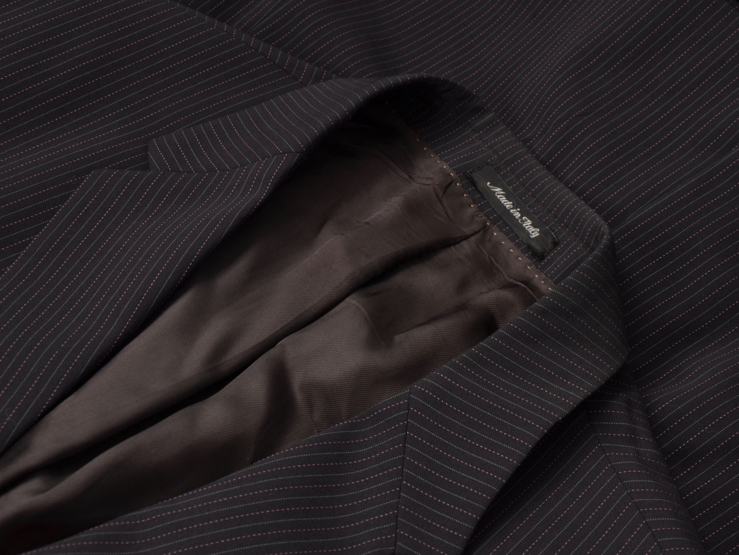 Paul Smith Striped Suit Size 40/50 -Black