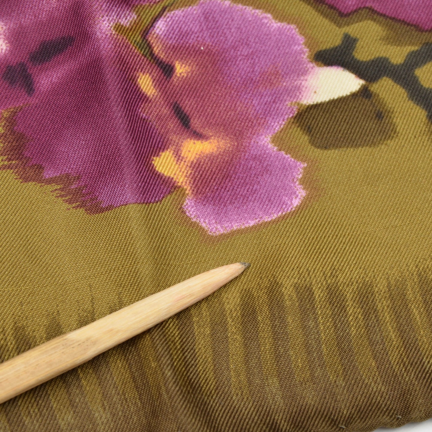 Etro Milano Silk Pocket Square - Green Floral Print