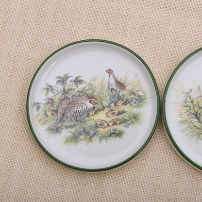 Vintage Seltmann Weiden Porzellan-Untersetzer mit Fasanenmotiv – 2er-Set