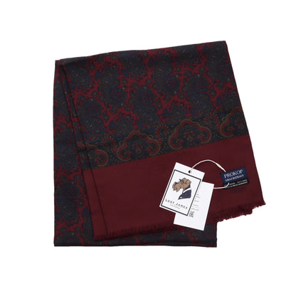 Vintage Prokop Wool-Silk Challis Dress Scarf ca. 138cm - Paisley