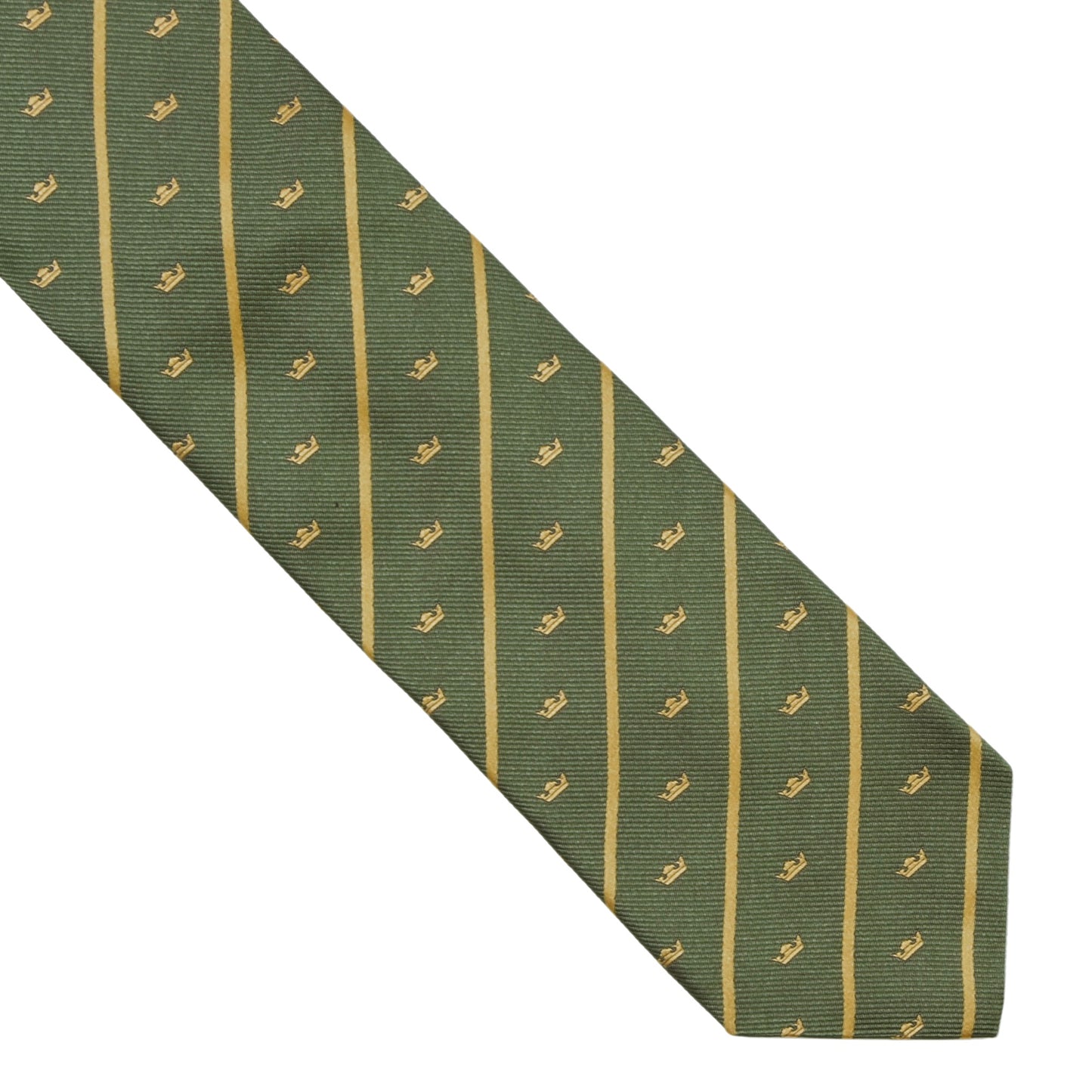 House of Gentlemen Silk Tie ca. 155cm - Green Crowns