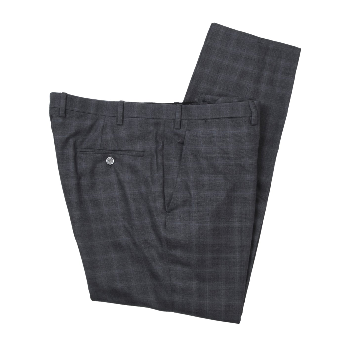 Kiton Napoli 13.2 Micron Wool Suit Size 54  ca. 57.5cm - Grey Plaid