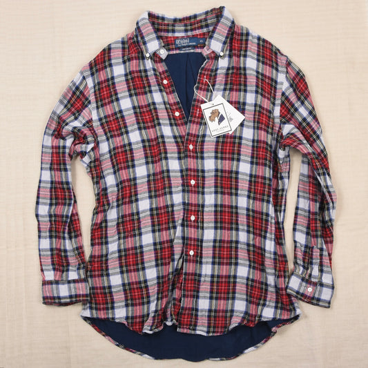 Polo Ralph Lauren Jersey-Lined Flannel Shirt Size XL Custom Fit - Plaid