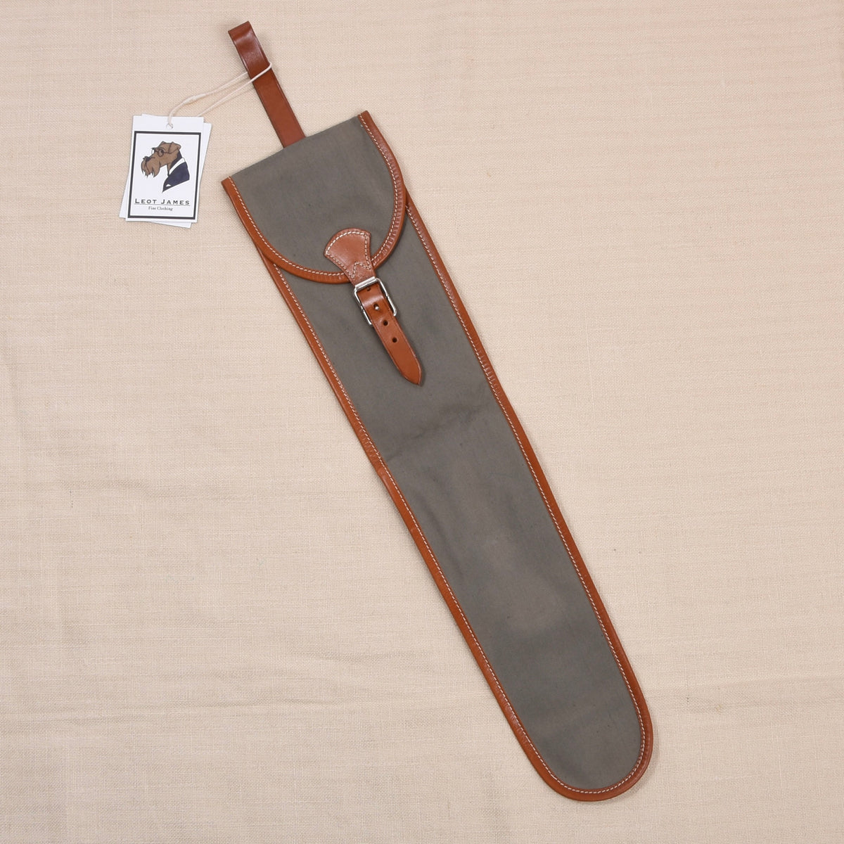 NOS Vintage Segeltuch- und Ledersporttasche ca. 54cm – Grün