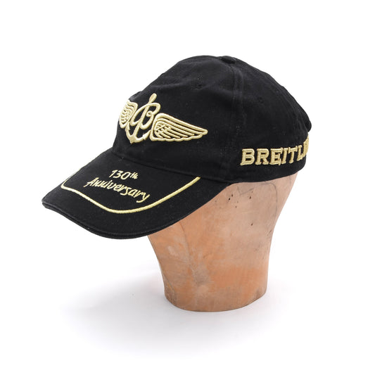 Breitling 130 Jahre Jubiläums-Baseballmütze Einheitsgröße – Schwarz/Gold
