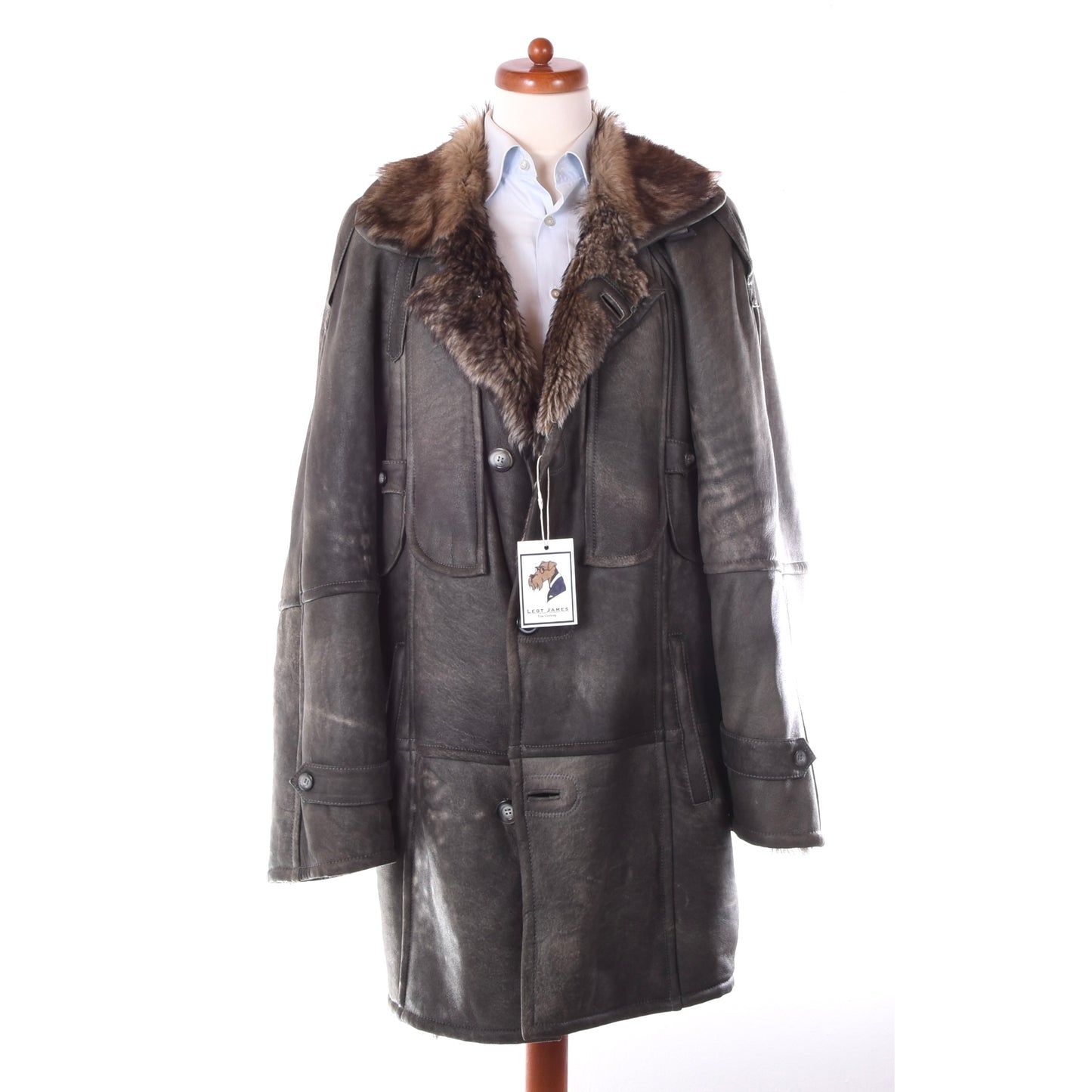Adarcrea Shearling Buttersoft Coat Size 50 Chest ca. 59cm