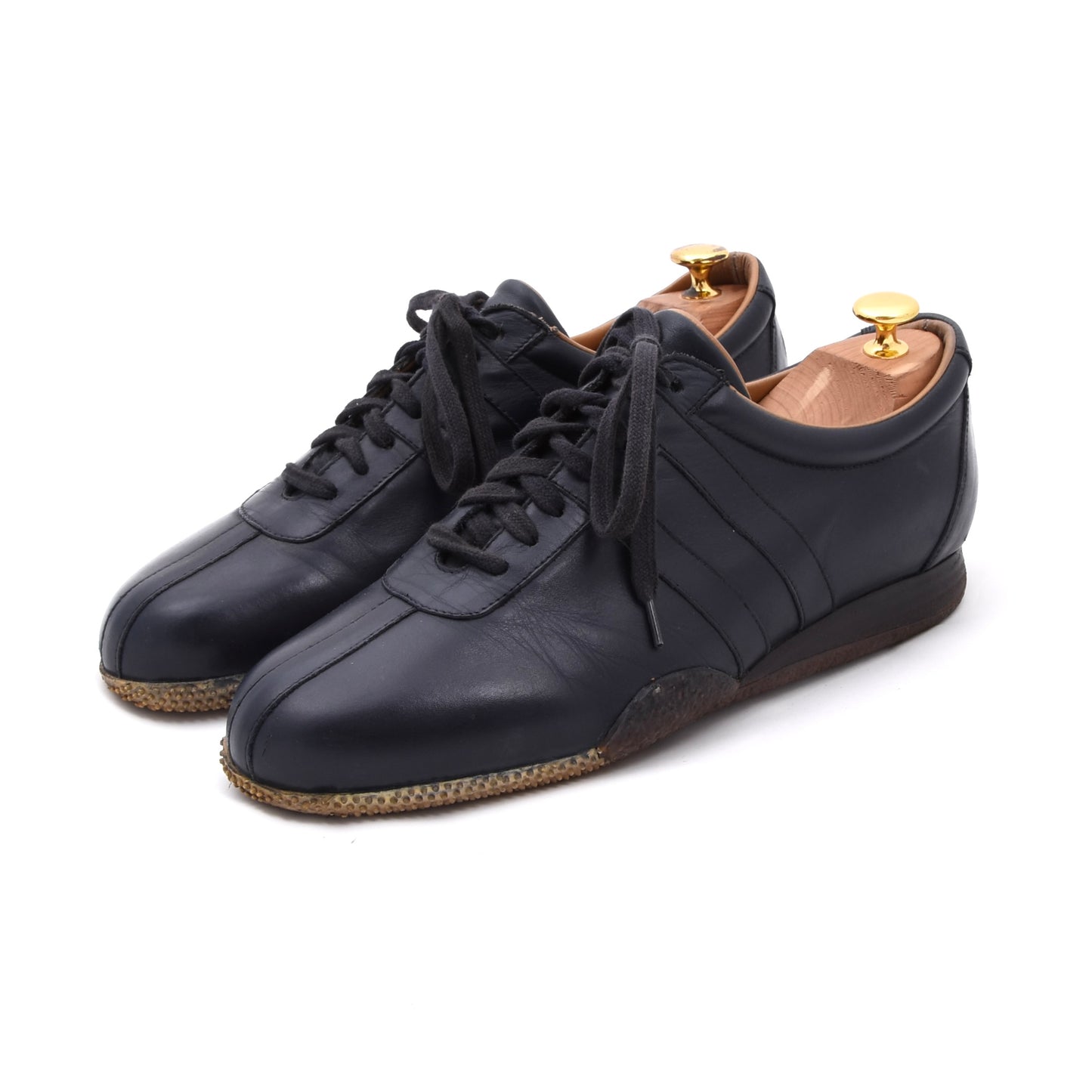 Bally Free M Leder-Sneaker Größe 8 1/2E – Navyblau
