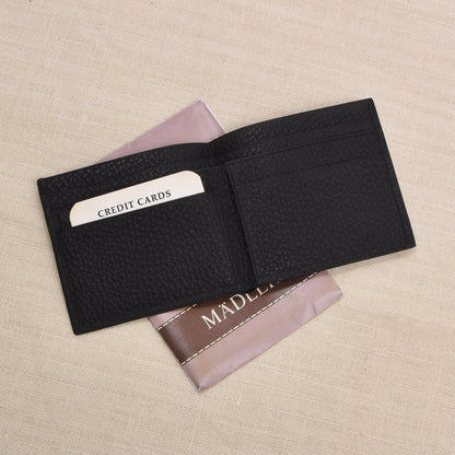 NOS Scotch Grain Leder Brieftasche - Schwarz