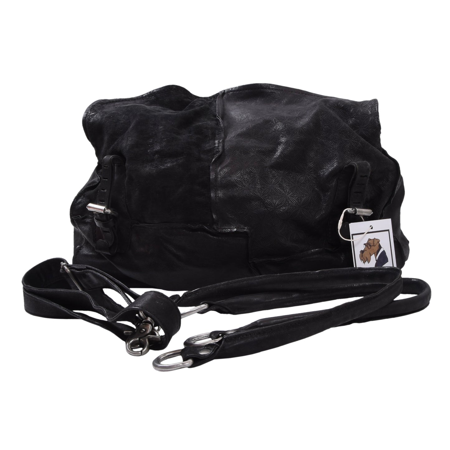 AS 98 Ledertasche ca. 40cm - Schwarz