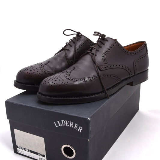 Lederer Brogue Schuhe Gr. 42 Made in Italy – Bordeaux