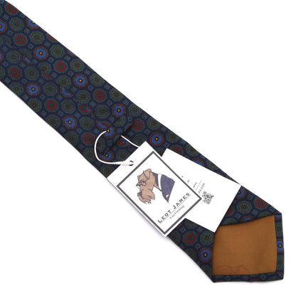 Resmann x Drake's Ancient Madder Silk Tie Made in England - Blue Sunburst