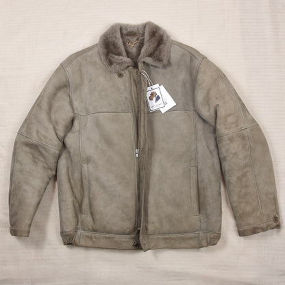 Vintage Lazaride Jacke aus spanischem Shearling, Größe 50 - Taupe