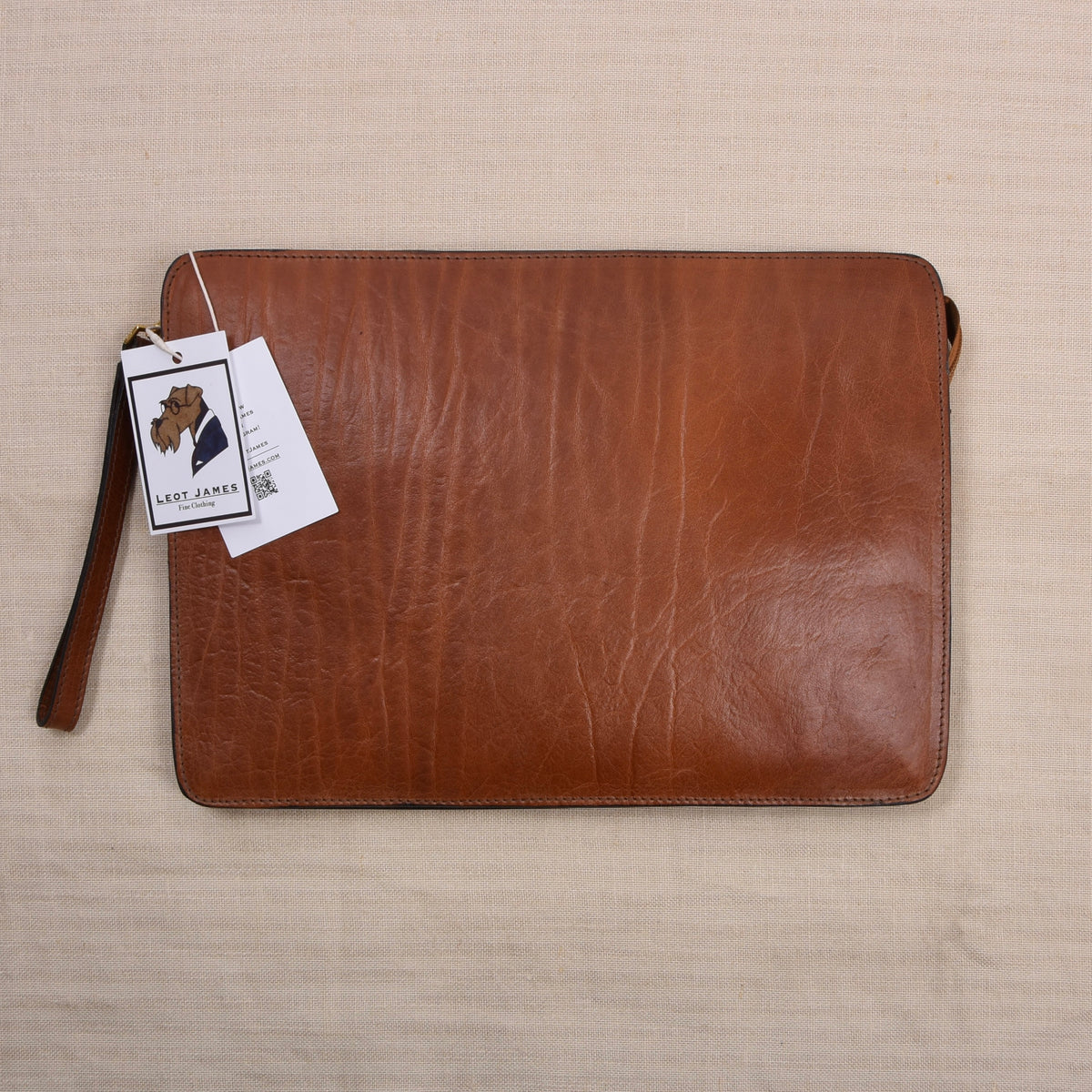 NOS Salamander Trend Leder Aktenmappe Made in Italy ca. 36cm - Braun
