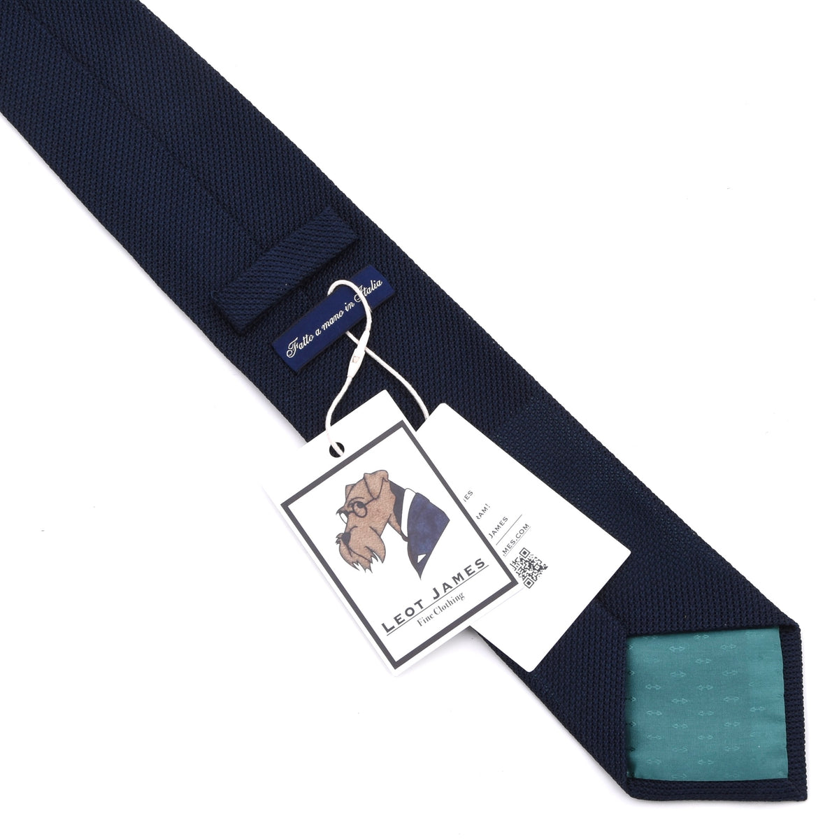 Classic Grenadine 100% Seide Krawatte Made in Italy – Marineblau