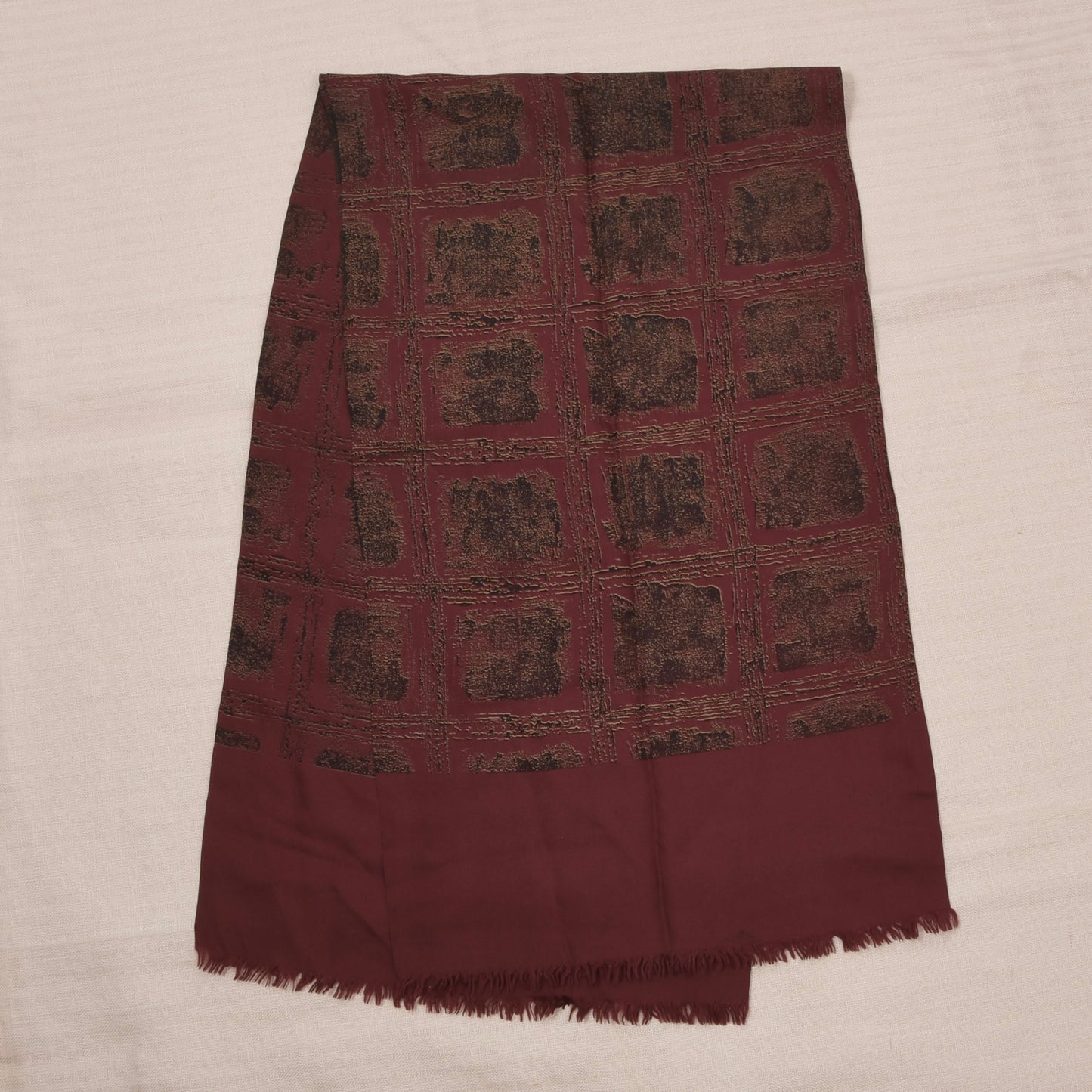 Classic Silk Dress Scarf ca. 125cm - Red Abstract