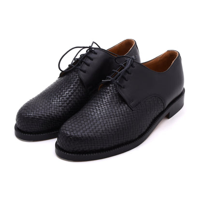 Handmacher Loafers aus gewebtem Leder Größe 6.5 - Schwarz