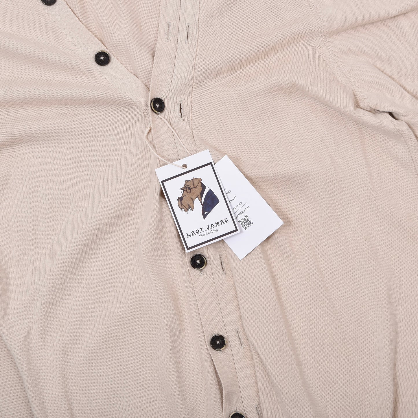 Quintessence Firenze Cotton Cardigan Sweater Chest ca. 46.5cm - Cream