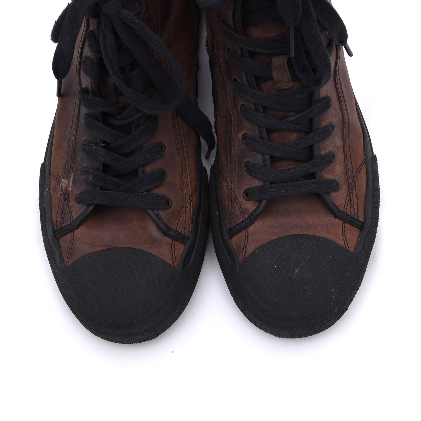 Frye Chambers High-Top-Sneakers aus geöltem Leder, Größe 12 - Braun
