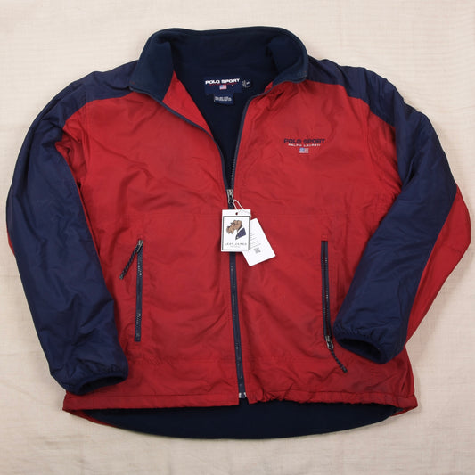 Vintage Polo Sport x Ralph Lauren Jacke Gr. XXL - Rot/Marineblau