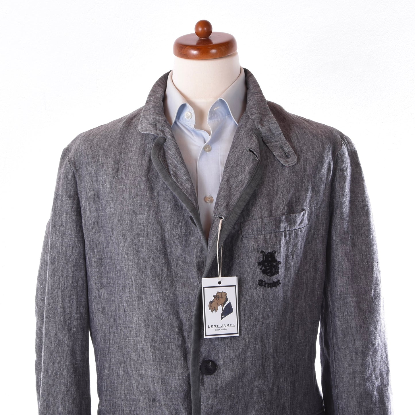 Luis Trenker Cotton Jacket Size 54 Chest ca. 61cm - Blue-Grey