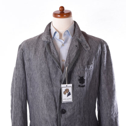 Luis Trenker Cotton Jacket Size 54 Chest ca. 61cm - Blue-Grey