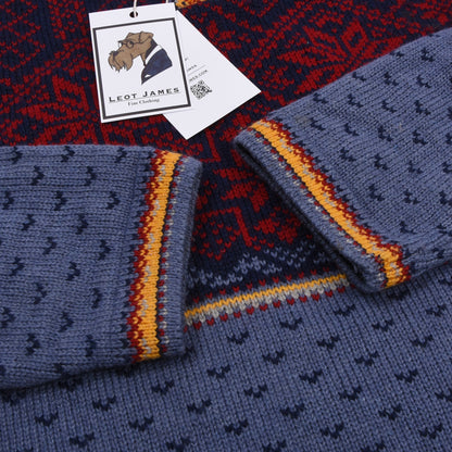 Levandi 100% Wolle Fair Isle/Nordic Pullover Gr. L