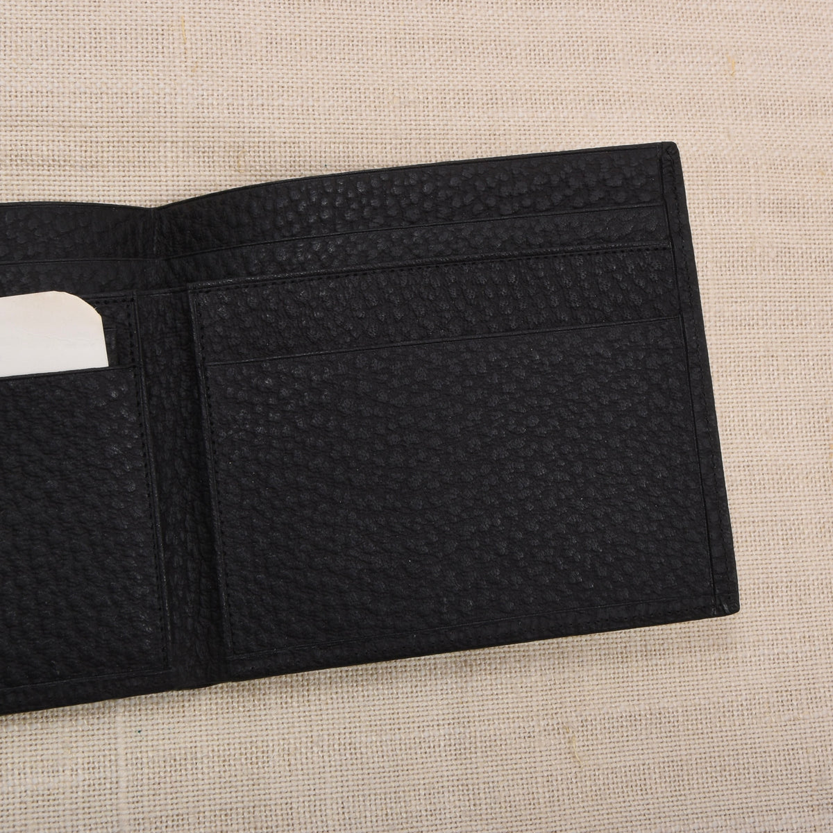 NOS Scotch Grain Leder Brieftasche - Schwarz