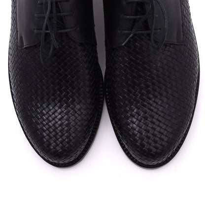 Handmacher Loafers aus gewebtem Leder Größe 6.5 - Schwarz
