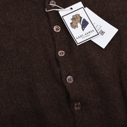 Lemmermayer Vienna 100% Prime Alpaca Sweater Vest/Waistcoat Made in Austria - Brown