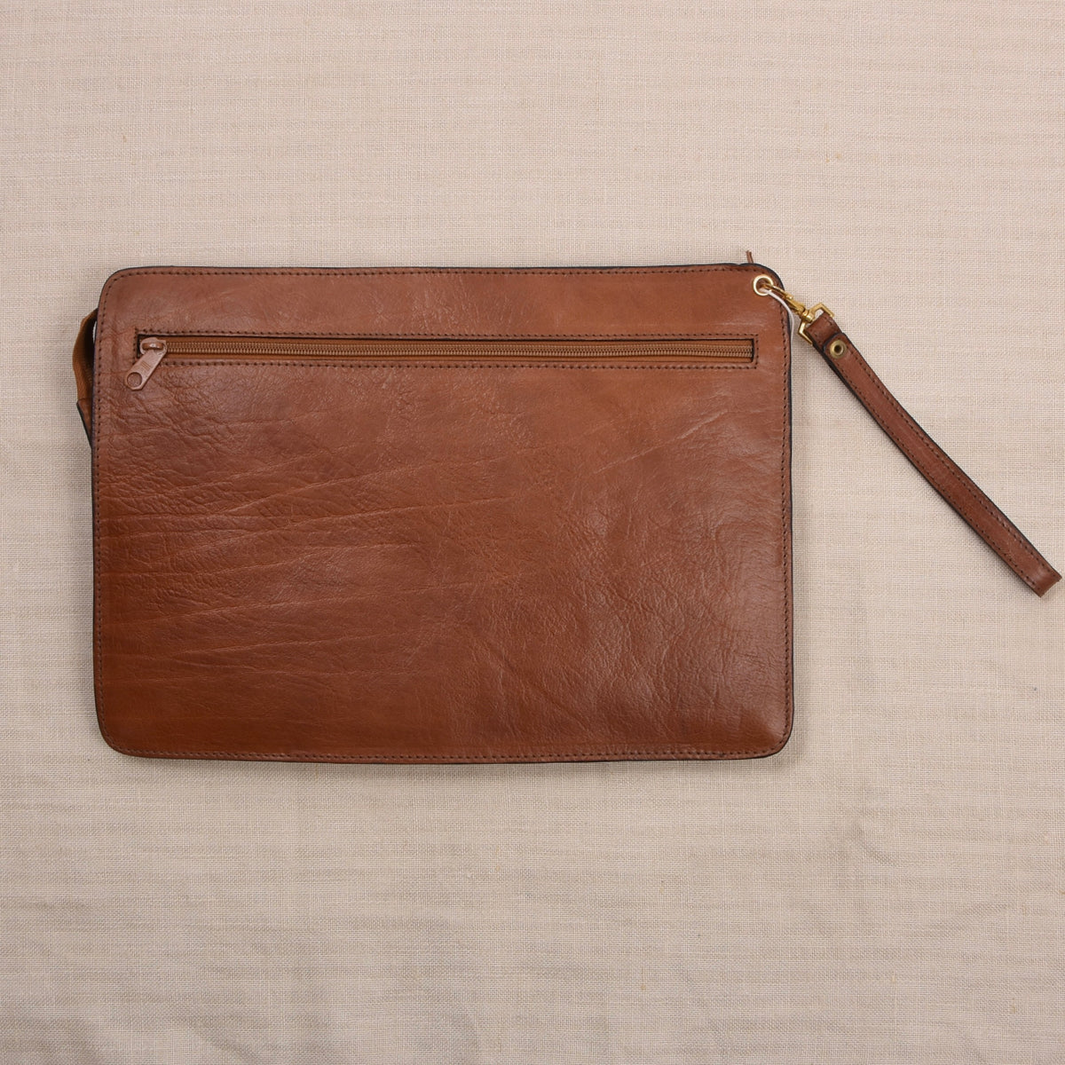 NOS Salamander Trend Leder Aktenmappe Made in Italy ca. 36cm - Braun