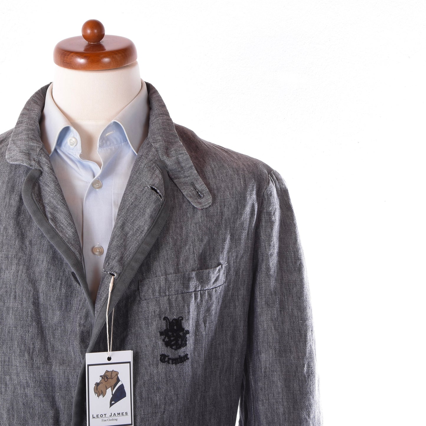 Luis Trenker Cotton Jacket Size 54 Chest ca. 61cm - Blue-Grey