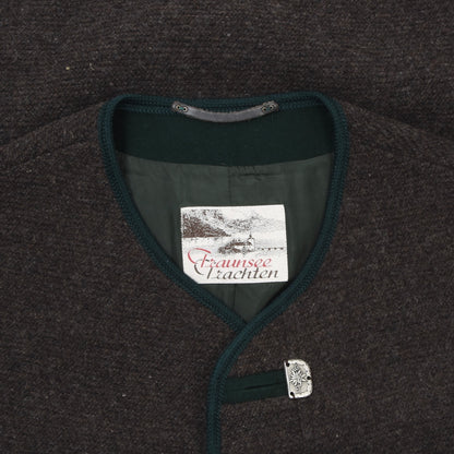 Traunsee Trachten Wool & Alpaca Sweater Vest/Trachtenweste Size 26 - Brown