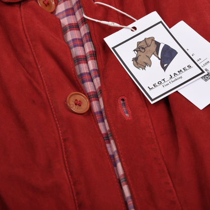 Vintage Schiatti & Co. Suede Blouson/Jacket Made in Italy  - Fire Engine Red