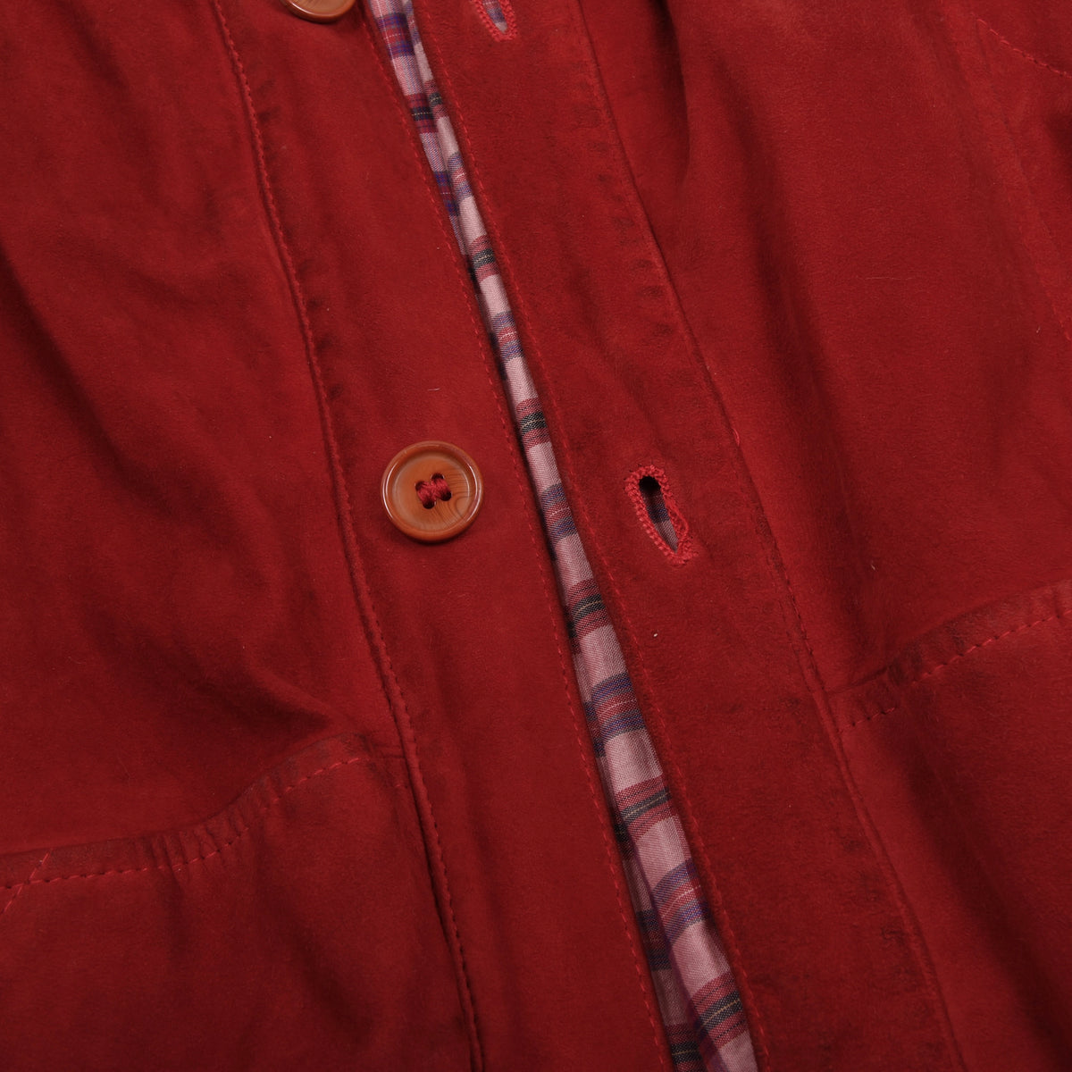 Vintage Schiatti & Co. Suede Blouson/Jacket Made in Italy  - Fire Engine Red