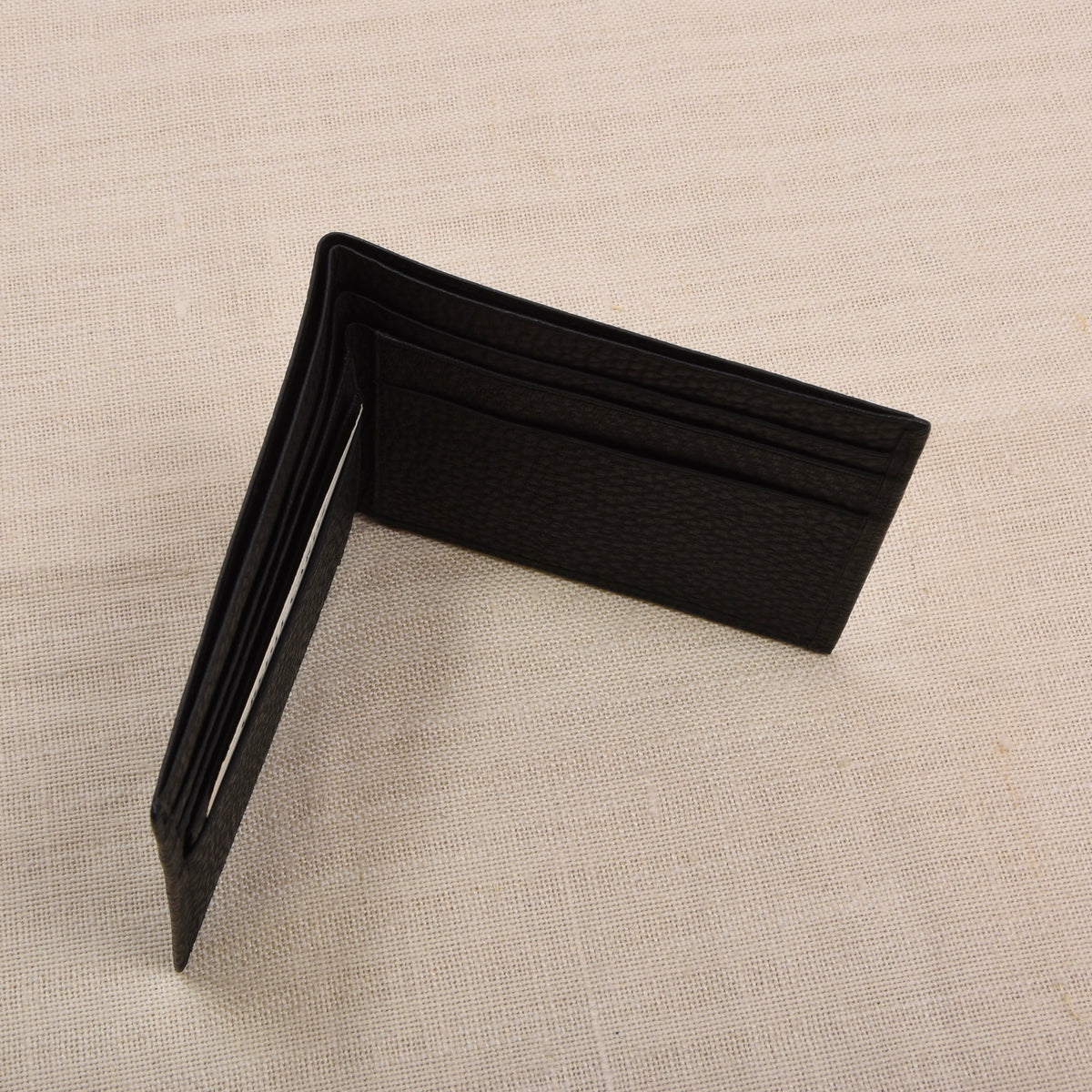 NOS Scotch Grain Leder Brieftasche - Schwarz