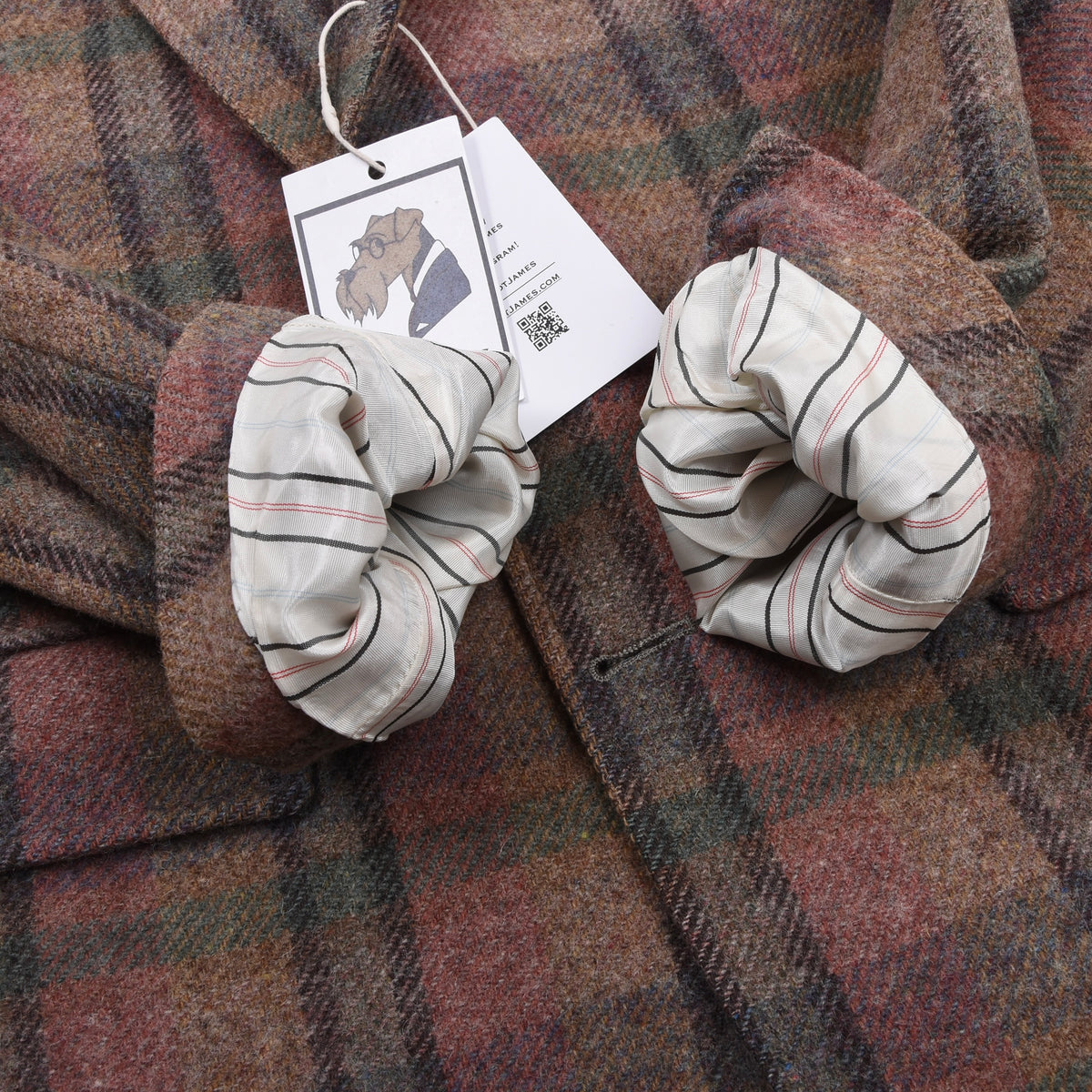 Vintage Bachrachs Ivy Style 3/2 Roll Tweed Jacket  - Rainbow Plaid
