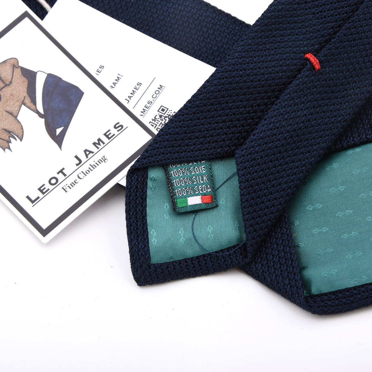 Classic Grenadine 100% Seide Krawatte Made in Italy – Marineblau