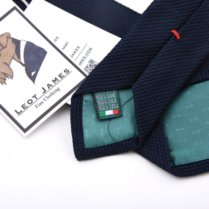 Classic Grenadine 100% Seide Krawatte Made in Italy – Marineblau