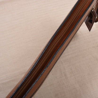 NOS Salamander Trend Leder Aktenmappe Made in Italy ca. 36cm - Braun