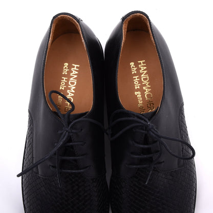 Handmacher Loafers aus gewebtem Leder Größe 6.5 - Schwarz