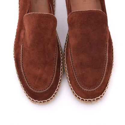 Aurelien Wildleder Espadrilles 'Beachside Loafers' Größe 41 – Tabakbraun