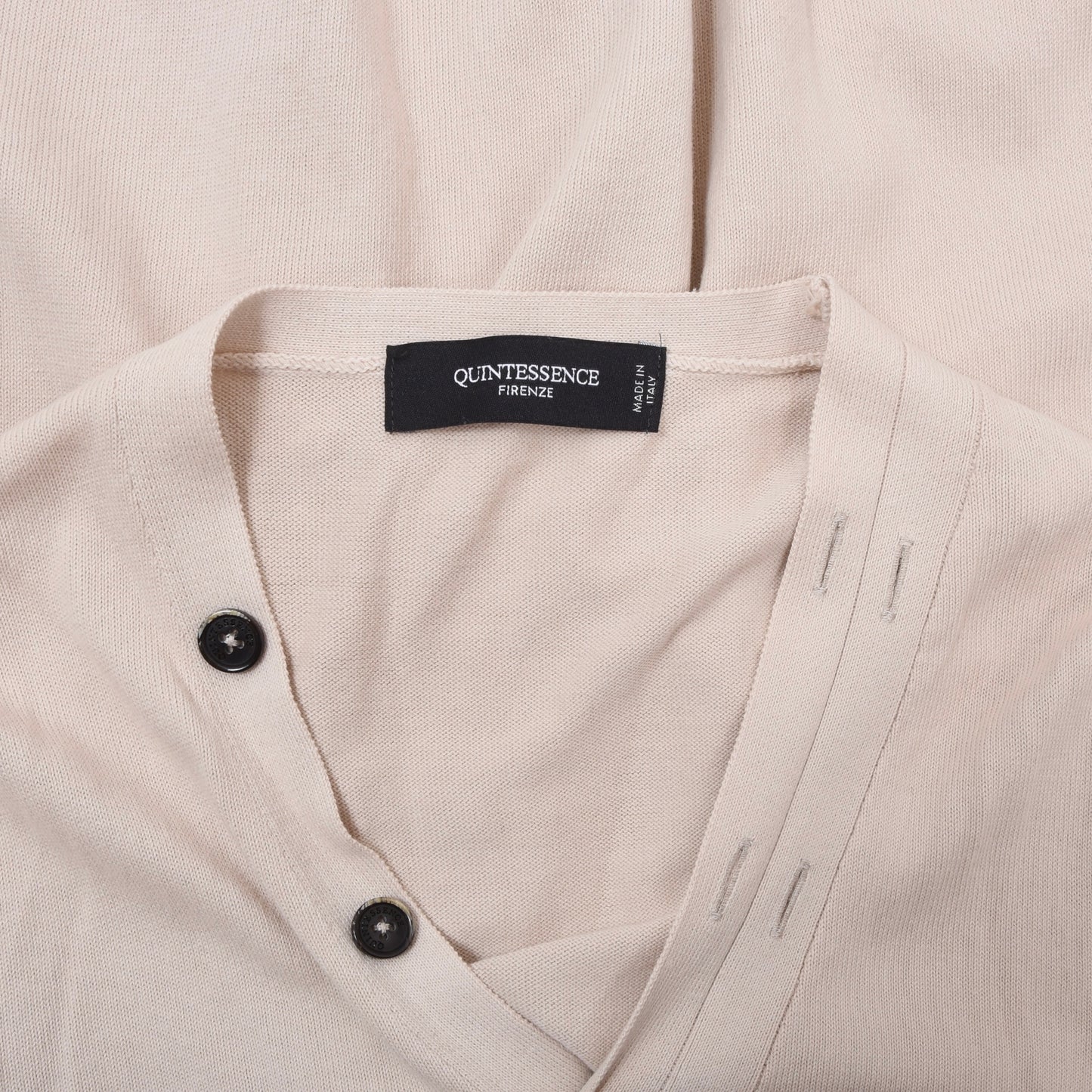 Quintessence Firenze Cotton Cardigan Sweater Chest ca. 46.5cm - Cream