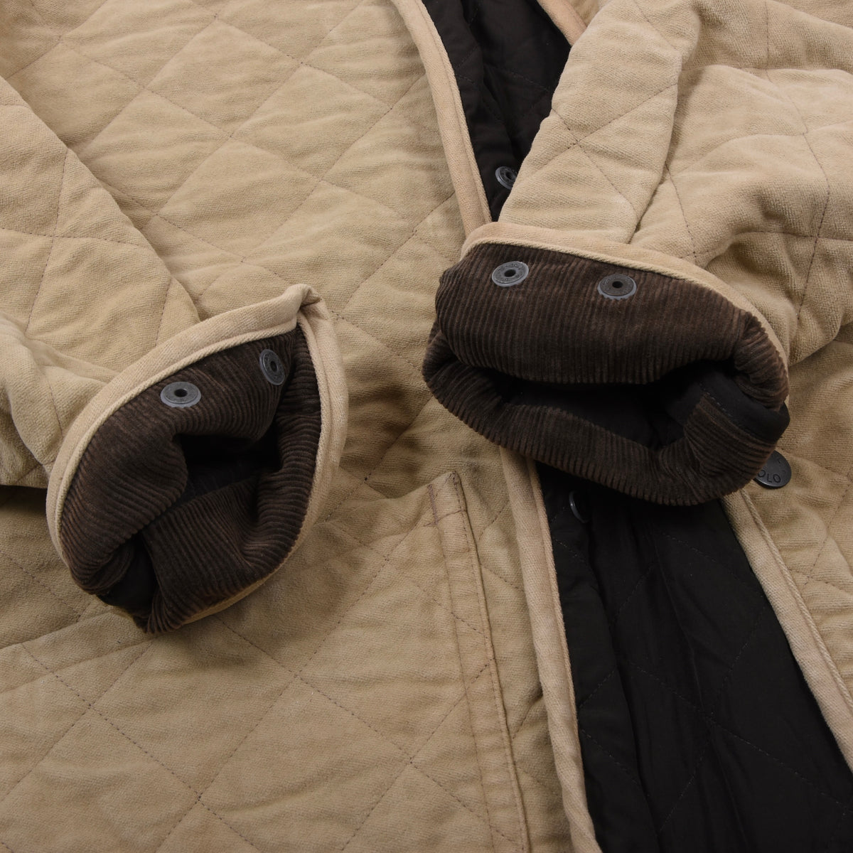 Polo Ralph Lauren Moleskin Steppjacke Gr. S - Beige