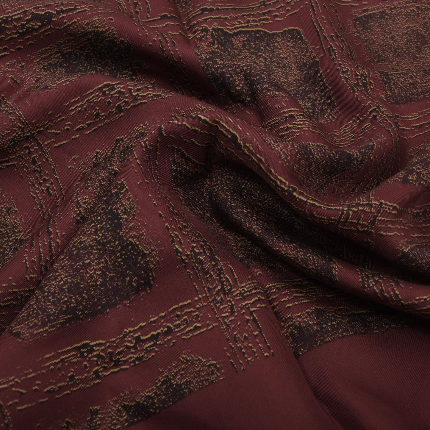Classic Silk Dress Scarf ca. 125cm - Red Abstract
