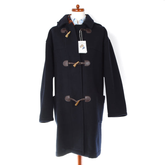 Merlet Tiroler Loden 100% Wool Duffle Coat Size 56 ca. 70cm - Navy Blue