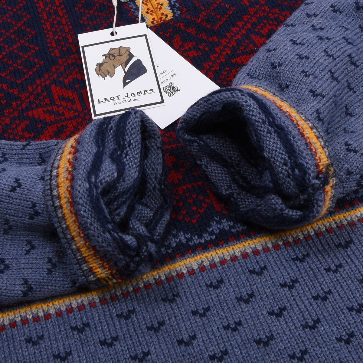 Levandi 100% Wolle Fair Isle/Nordic Pullover Gr. L