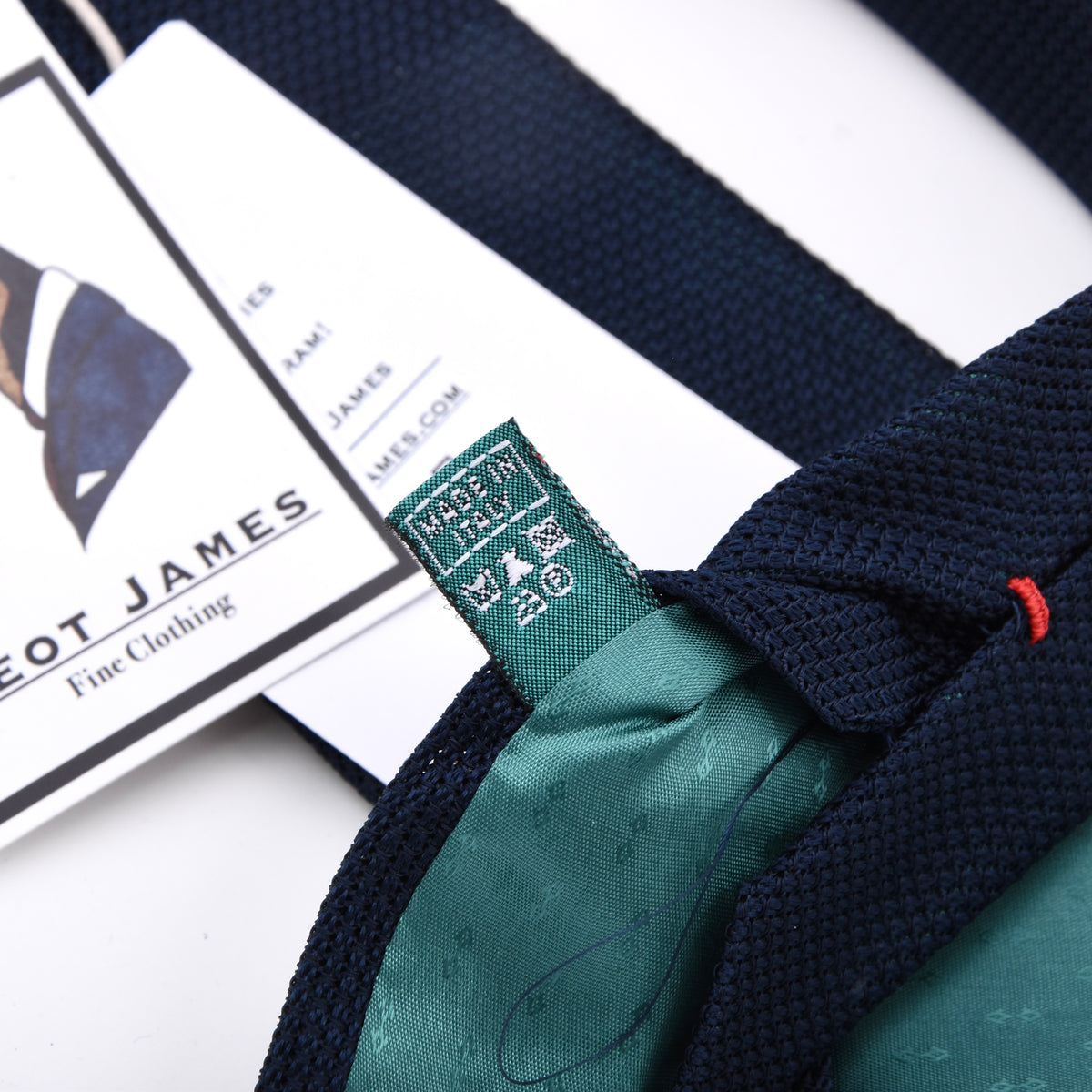 Classic Grenadine 100% Seide Krawatte Made in Italy – Marineblau