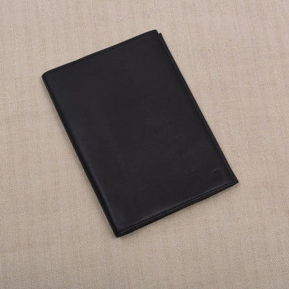 NOS Creation Weiss Büffelleder Reisebrieftasche - Schwarz
